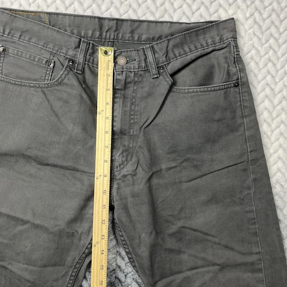 LEVIS 505 Chino Pants Mens 36x32 Gray Regular Straight Leg Jeans White Tab